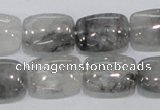 CCQ176 15.5 inches 13*18mm rectangle cloudy quartz beads wholesale