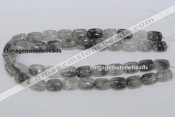 CCQ176 15.5 inches 13*18mm rectangle cloudy quartz beads wholesale