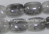 CCQ177 15.5 inches 15*20mm rectangle cloudy quartz beads wholesale