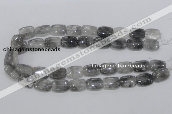 CCQ177 15.5 inches 15*20mm rectangle cloudy quartz beads wholesale