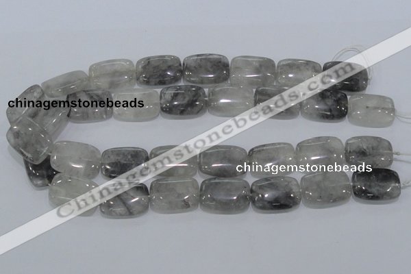 CCQ178 15.5 inches 18*25mm rectangle cloudy quartz beads wholesale