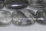 CCQ179 15.5 inches 22*30mm rectangle cloudy quartz beads wholesale