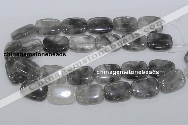 CCQ179 15.5 inches 22*30mm rectangle cloudy quartz beads wholesale