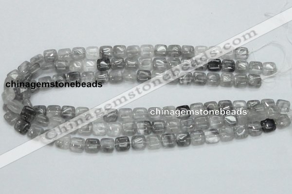 CCQ193 15.5 inches 10*10mm square cloudy quartz beads wholesale