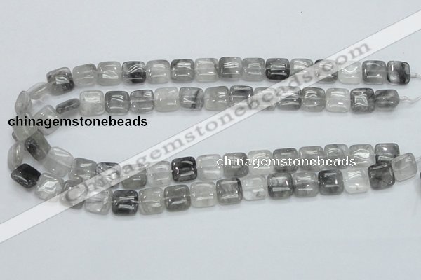 CCQ194 15.5 inches 12*12mm square cloudy quartz beads wholesale