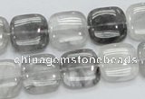 CCQ195 15.5 inches 15*15mm square cloudy quartz beads wholesale