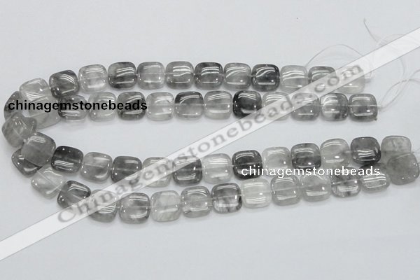 CCQ195 15.5 inches 15*15mm square cloudy quartz beads wholesale