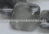 CCQ196 15.5 inches 30*30mm square cloudy quartz beads wholesale