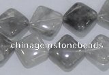 CCQ204 15.5 inches 15*15mm diamond cloudy quartz beads wholesale