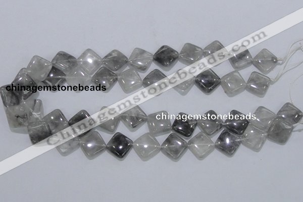 CCQ204 15.5 inches 15*15mm diamond cloudy quartz beads wholesale