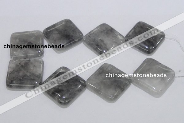 CCQ206 15.5 inches 40*40mm diamond cloudy quartz beads wholesale