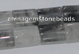CCQ217 15.5 inches 13*18mm flat column cloudy quartz beads wholesale
