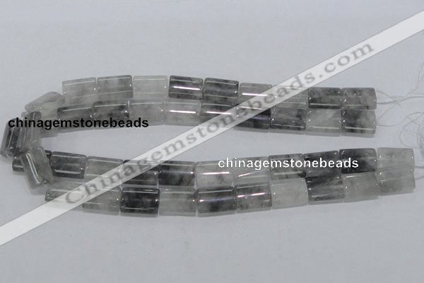 CCQ217 15.5 inches 13*18mm flat column cloudy quartz beads wholesale