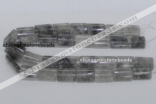 CCQ218 15.5 inches 18*25mm flat column cloudy quartz beads wholesale