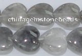 CCQ223 15.5 inches 20*20mm heart cloudy quartz beads wholesale