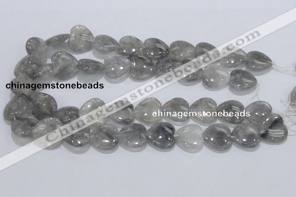 CCQ223 15.5 inches 20*20mm heart cloudy quartz beads wholesale