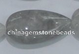 CCQ224 15.5 inches 25*45mm teardrop cloudy quartz beads wholesale