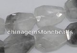 CCQ226 15.5 inches 16*22mm faceted freeform cloudy quartz beads