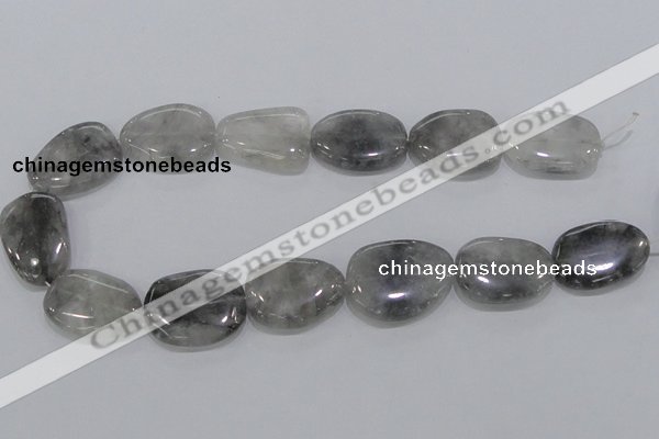 CCQ234 15.5 inches 22*30mm freeform cloudy quartz beads wholesale