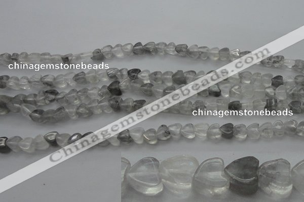 CCQ241 15.5 inches 4*4mm heart cloudy quartz beads wholesale