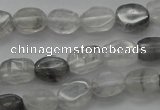 CCQ242 15.5 inches 4*6mm oval cloudy quartz beads wholesale