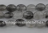 CCQ243 15.5 inches 8*10mm oval cloudy quartz beads wholesale