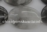 CCQ245 15.5 inches 25*35mm oval cloudy quartz beads wholesale