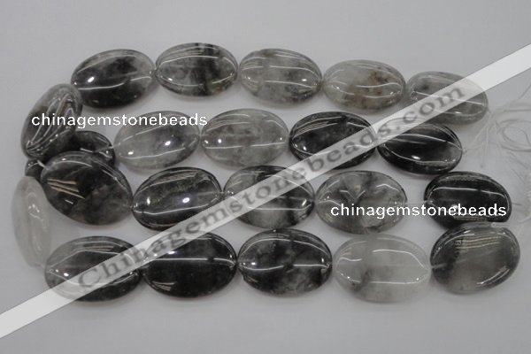 CCQ245 15.5 inches 25*35mm oval cloudy quartz beads wholesale