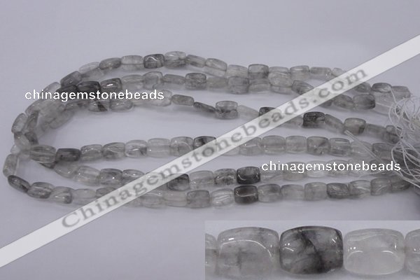 CCQ260 15.5 inches 8*10mm rectangle cloudy quartz beads