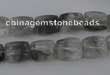 CCQ261 15.5 inches 10*12mm rectangle cloudy quartz beads