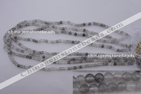 CCQ281 15.5 inches 4mm round cloudy quartz beads wholesale