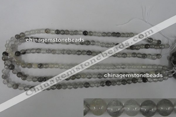 CCQ301 15.5 inches 6mm round cloudy quartz beads wholesale