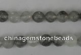 CCQ312 15.5 inches 8mm faceted round cloudy quartz beads wholesale