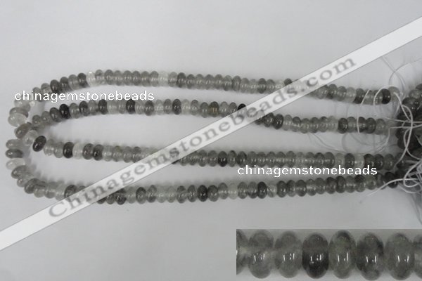 CCQ326 15.5 inches 5*8mm rondelle cloudy quartz beads wholesale