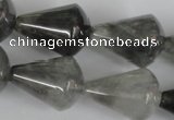 CCQ340 15.5 inches 18*25mm teardrop cloudy quartz beads wholesale