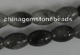 CCQ345 15.5 inches 10*14mm rice cloudy quartz beads wholesale