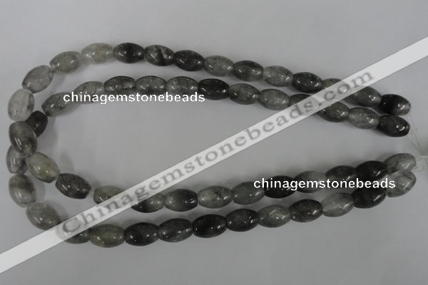 CCQ345 15.5 inches 10*14mm rice cloudy quartz beads wholesale