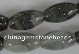 CCQ346 15.5 inches 15*25mm rice cloudy quartz beads wholesale
