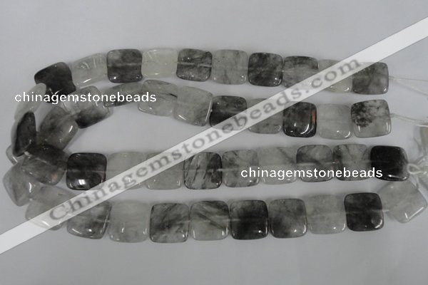 CCQ411 15.5 inches 18*18mm square cloudy quartz beads wholesale