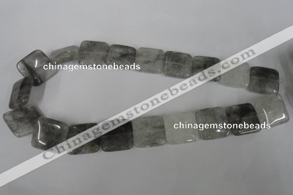 CCQ412 15.5 inches 20*20mm square cloudy quartz beads wholesale
