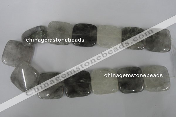 CCQ415 15.5 inches 30*30mm square cloudy quartz beads wholesale