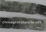 CCQ431 15.5 inches 15*20mm rectangle cloudy quartz beads wholesale