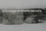 CCQ432 15.5 inches 18*25mm rectangle cloudy quartz beads wholesale