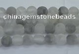 CCQ560 15.5 inches 4mm round matte cloudy quartz beads wholesale