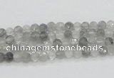 CCQ57 15.5 inches 4mm faceted round cloudy quartz beads wholesale