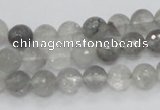 CCQ59 15.5 inches 8mm faceted round cloudy quartz beads wholesale