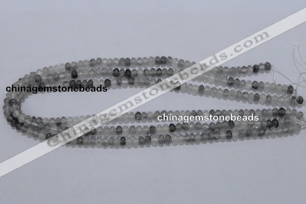 CCQ66 15.5 inches 4*6mm rondelle cloudy quartz beads wholesale