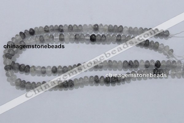 CCQ67 15.5 inches 5*8mm rondelle cloudy quartz beads wholesale