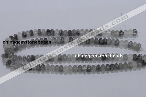 CCQ68 15.5 inches 6*10mm rondelle cloudy quartz beads wholesale