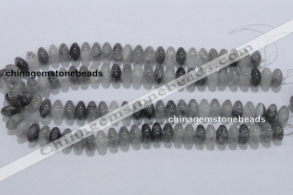 CCQ70 15.5 inches 8*14mm rondelle cloudy quartz beads wholesale